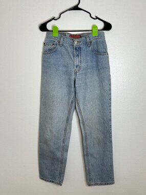 Vintage Y2K Levi's 550 Relaxed Tapered Light Wash Denim Jeans Women's Size 6S